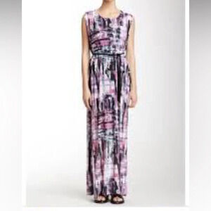 Gat Rimon Bran Abstract Grecian Style Maxi Dress - Size 2 (US)
